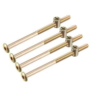 M6x100mm Furniture Bolt Nut Set Carbon Steel Zinc Plated 4 Sets