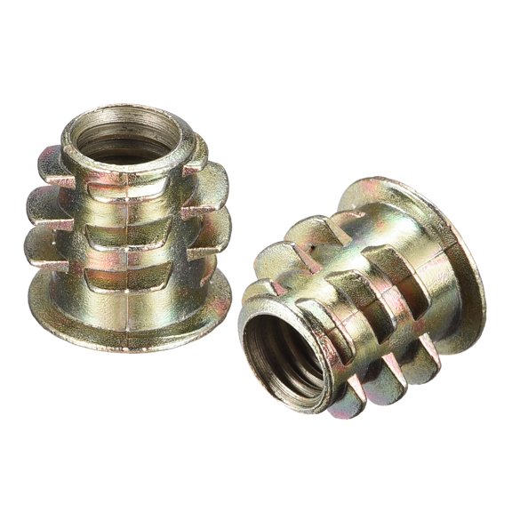 M6x10mm Furniture Screw-in Nut Zinc Alloy Color Zinc 20 Pack