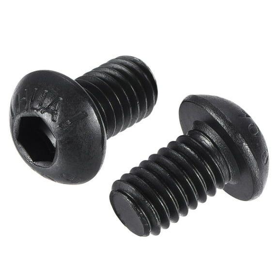 M6x10mm Hex Socket Button Head Bolts Alloy Steel Blackening 25 Pack