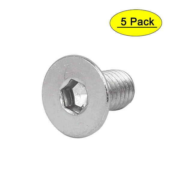 M6x12mm 316 Stainless Steel Countersunk Flat Head Hex Socket Cap Screw Bolt 5pcs