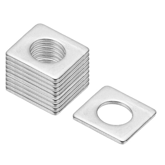 M6x12x1mm Square Washers, 24pcs Square Plate Washers Square Strut Washer Bearing Plate 304 Stainless Steel Flat Pad Spacer Hardware Fastener Nut Bolt Gasket