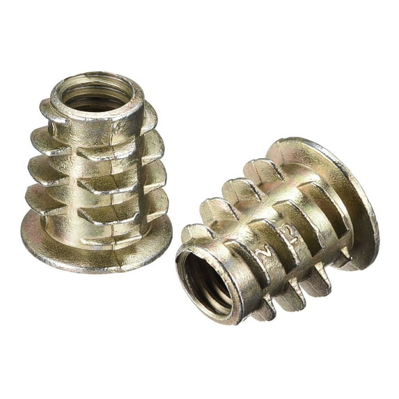 M6x13mm Furniture Screw-in Nut Zinc Alloy Color Zinc 40 Pack
