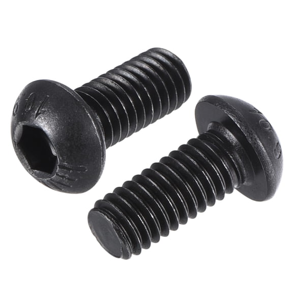 M6x14mm Hex Socket Button Head Bolts Alloy Steel Blackening 50 Pack