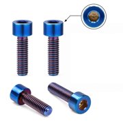 M6x20mm Titanium Bolts, Socket Head Cap Screws, Burnt Blue, Grade 5 Titanium, Lightweight, Durable for Thick Mounts, Bike Racks, Marine Brackets, Outdoor Gear, 4 PCS