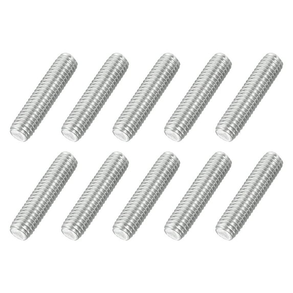M6x25mm Fully Threaded Rod, 20Pcs 316 Stainless Steel 1 Pitch Threaded Screw