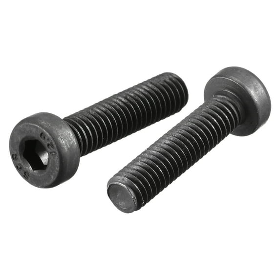 M6x25mm Hex Socket Thin Head Cap Screw Bolts 12.9 Grade Carbon Steel 50 Pack