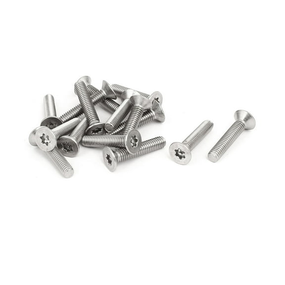 M6x30mm 15/64"x1-1/5" Torx Anti Theft Tamper Resistant Security Screw 15pcs