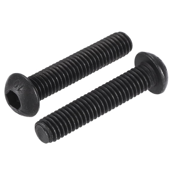 M6x30mm Hex Socket Button Head Bolts Alloy Steel Blackening 25 Pack
