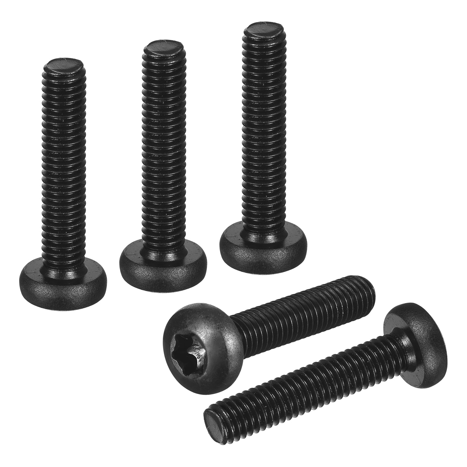 M6x30mm Pan Head Torx Security Screw - 20Pack - Good for Machinery - Carbon Steel Button Head Torx Bolt Star Drive Security Fasteners - Black