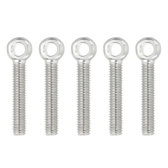Uxcell Lifting Shoulder Eye Bolts, Machinery Shoulder Lifting Screw Bolt 304 Stainless Steel Threaded Screw Eyebolt M6x39mm 5