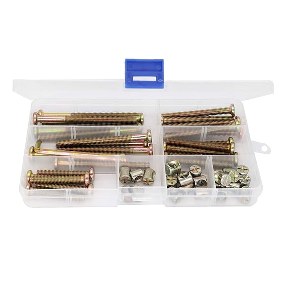 M6x40mm/ 50mm/ 60mm/ 70mm/ 80mm Hex- Drive Socket Cap Screws Assortment Kit for Beds Headboards Chairs