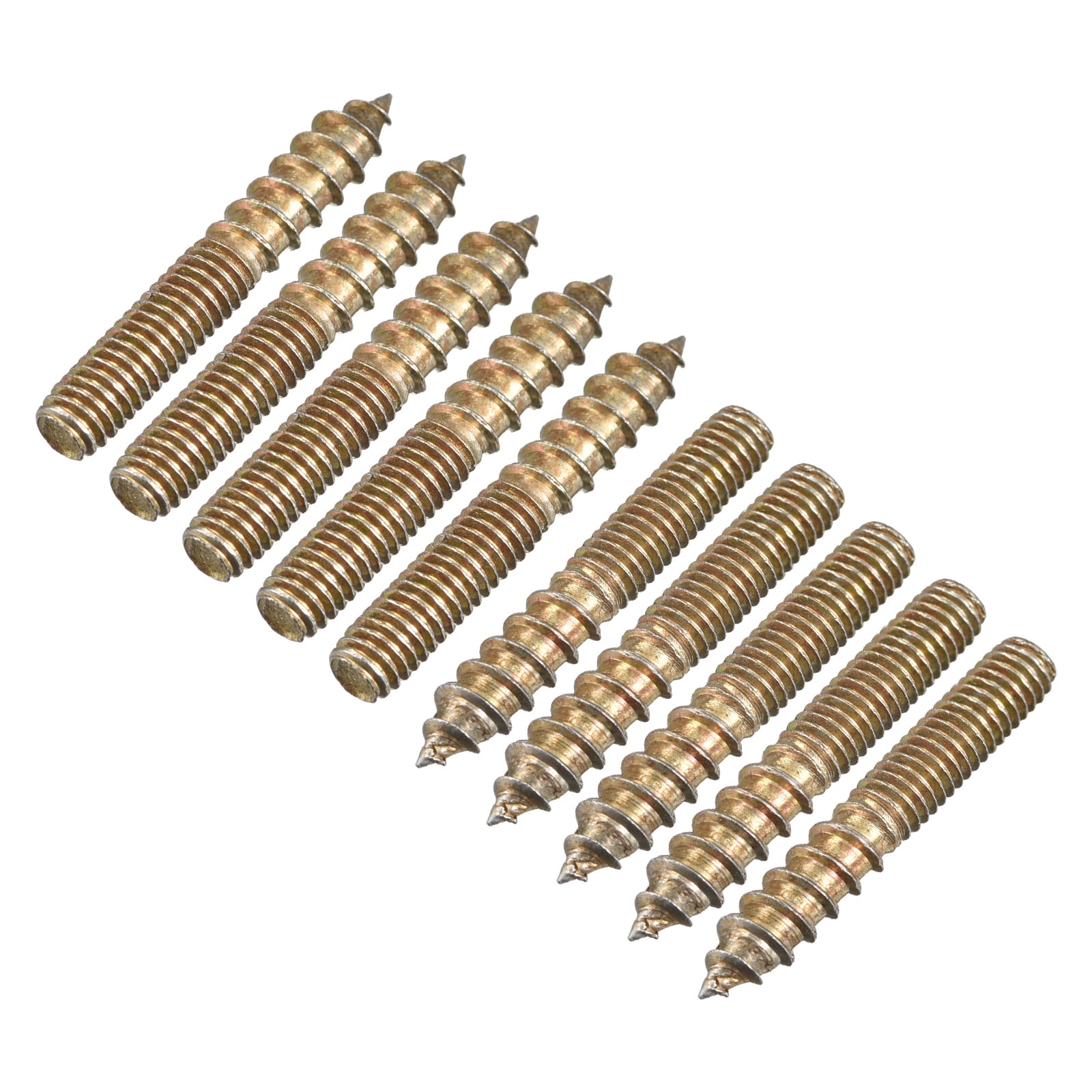 M6x40mm Hanger Bolts, 120 Pack Double Ended Thread Dowel Screws ...