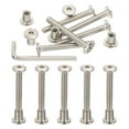 thumbnail image 1 of Uxcell Hex Drive Socket Cap Bolt, Chicago Screw Binding Post Screw Carbon Steel Dowel Nut with Hex Wrench Silver M6x50mm, 1 of 2