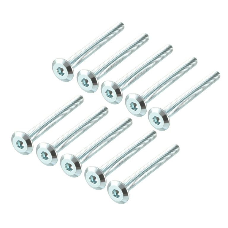 M6x60mm Hex Screw Bolts Carbon Steel Zinc Plated 10 Pack