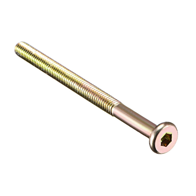 M6x80mm Furniture Bolt Half Thread Carbon Steel Zinc Plated 5 Pack Walmart