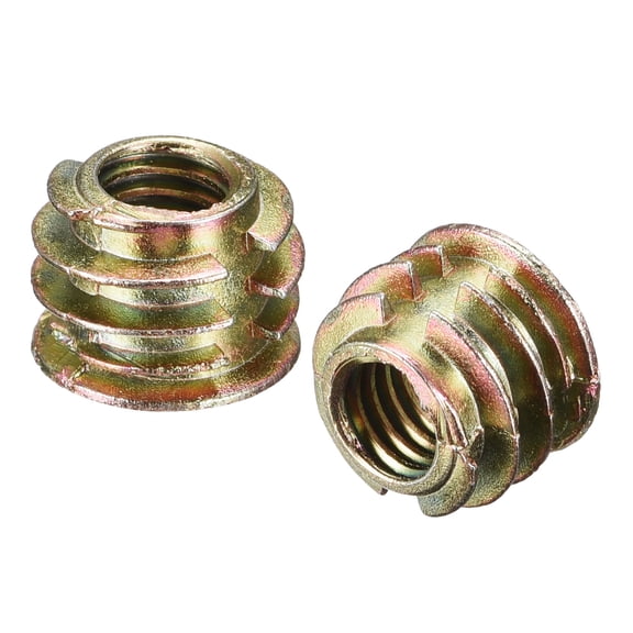 M6x8mm Furniture Screw-in Nut Zinc Alloy Color Zinc 120 Pack