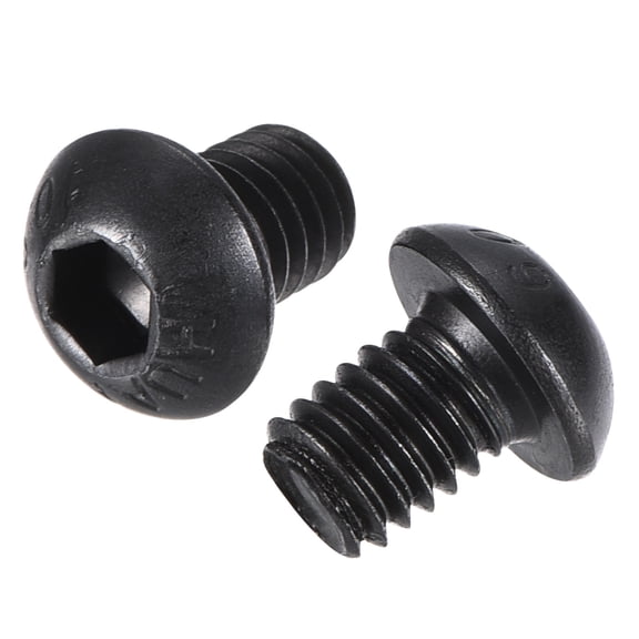 M6x8mm Hex Socket Button Head Bolts Alloy Steel Blackening 50 Pack