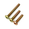 thumbnail image 1 of M6x90(10pcs)Flat Head Cross Head Screw Furniture Bolts Countersunk Connector Screws, ,Phillips Drive，Colored zinc, 1 of 5