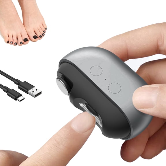 NJWY M7 3-in-1 Electric Nail Trimmer | Anti-Pinch, LED, Debris Storage, Type-C, Portable Grooming Tool for Kids, Seniors, Adults, Home & Travel