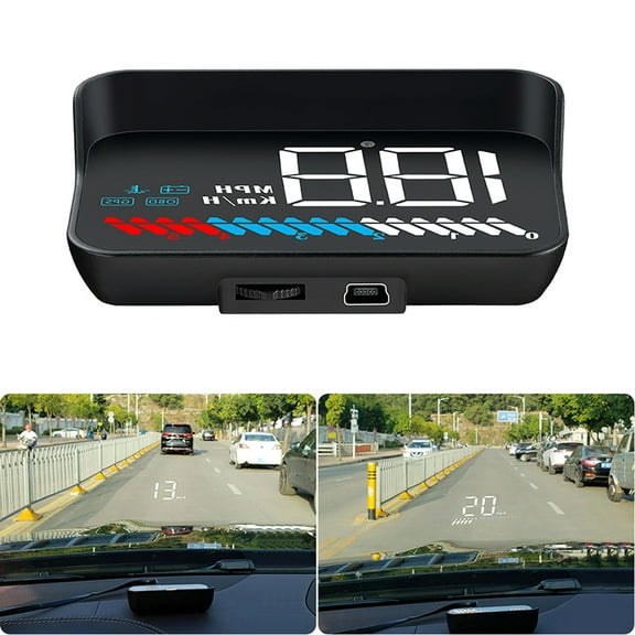 M7 Car HUD OBD2 EOBD Head Up Display OBD2 + GPS Dual System Overspeed On-Board Computer Car Speed Windshield Projector