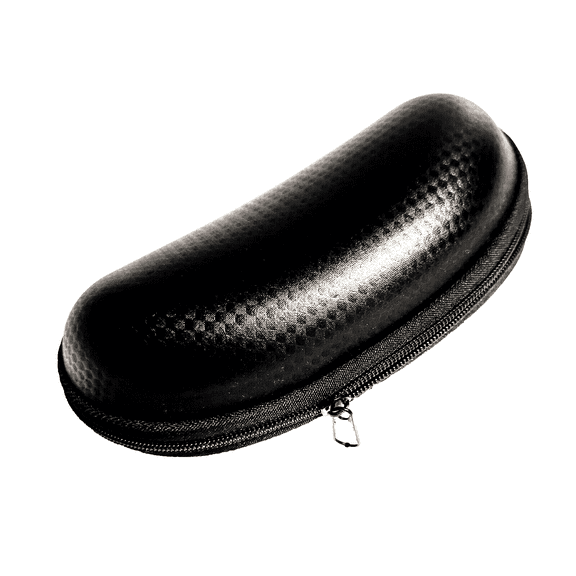 M7 Sunglass Hard Case Extra Large Carbon Fiber styling Black with Zipper