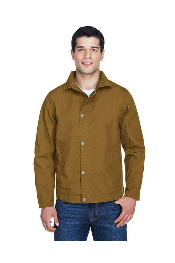 M705 Harriton Mens Auxiliary Canvas Work Jacket Duck Brown S