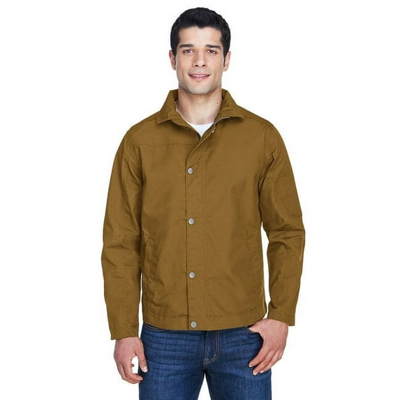 M705 Harriton Mens Auxiliary Canvas Work Jacket Duck Brown XL
