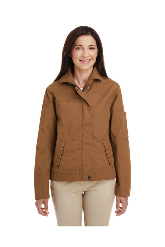 M705W Harrinton Womens Auxiliary Canvas Work Jacket Duck Brown M