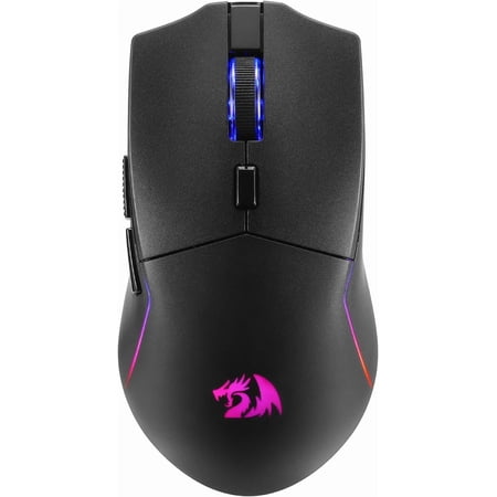 M730 PRO Wireless RGB Gaming Mouse, 3-Mode Lightweight Optical Mouse with 5 Programmable Buttons, 10000 DPI, Software Supports DIY Keybinds for PC Computer Windows Mac Laptop, Black