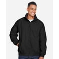 thumbnail image 1 of Harriton M740 Unisex Fleece Lined Nylon Jacket-Black/ Black-XS, 1 of 3