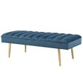 thumbnail image 1 of M75 Bench In Velvet With Gold Legs, 1 of 6