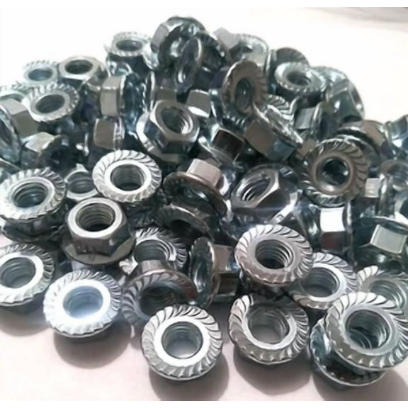 M8-1.25 / 8Mm Zinc Hex Serrated Flange Nuts Metric Class 8- Made In Usa-(25Pcs)