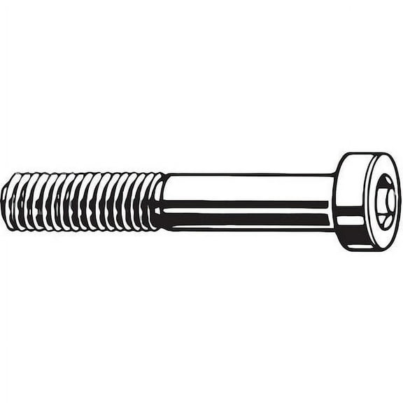 M8-1.25 Socket Head Cap Screw, Flat, Plain Steel, 12 mm Length, 100 PK