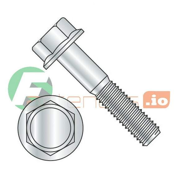 M8-1.25 x 16 mm Hex Flange Bolts / Non-Serrated / Grade 8.8 / Zinc / DIN6921 (Quantity: 800 pcs)