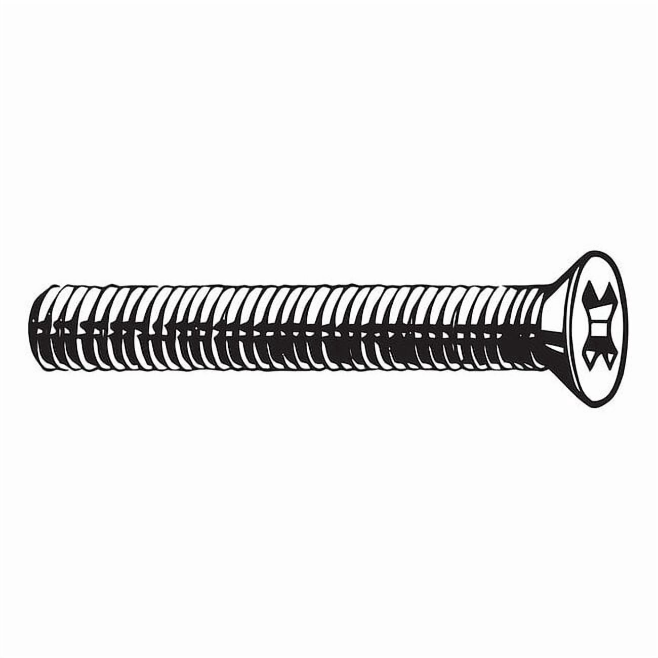 M8-1.25 x 25 mm Phillips Flat Machine Screw, Zinc Plated Steel, 50 PK