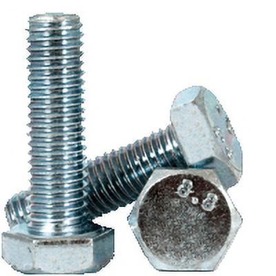 M8-1.25 x 60mm Hex Cap Screws, Class 8.8, Zinc CR+3 Plating, Coarse Thread, Fully Threaded, DIN 933, ISO 4017 (metric)