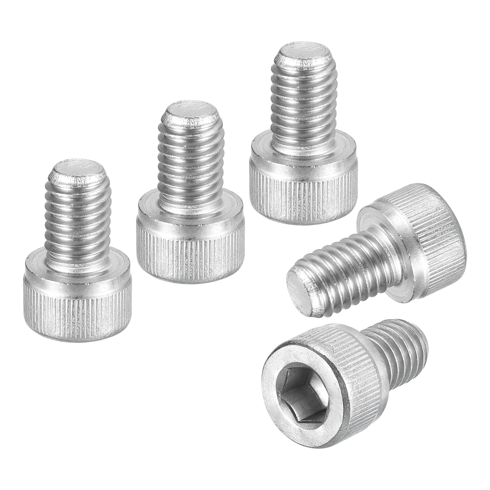 M8-1.25x12 Socket Head Cap Screws Bolts - 50Pack - Good for Road Bicycle - 304 Stainless Steel - Silver