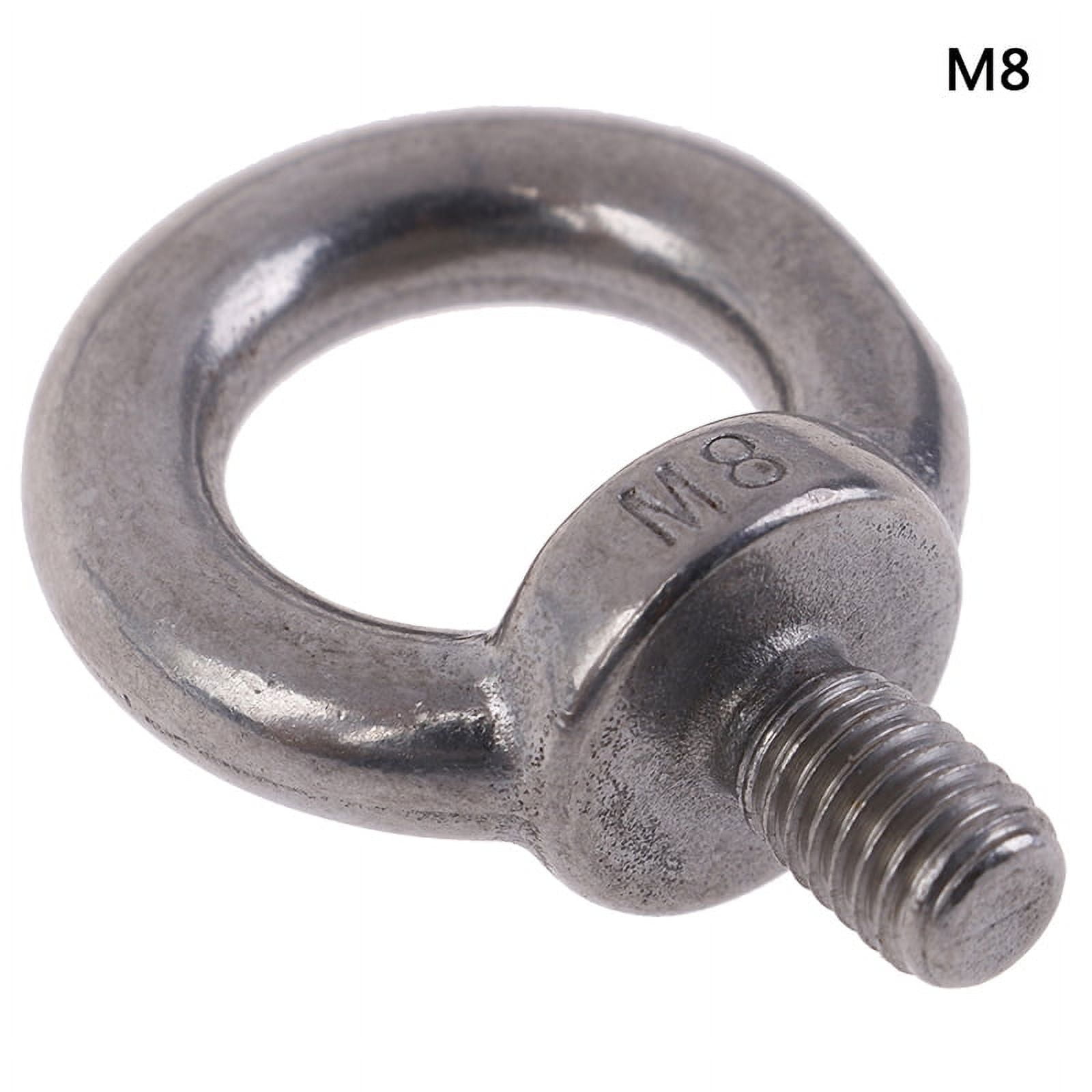 (M8) 1Pc 304 Stainless Steel Marine Lifting Eye Screws Ring Loop Hole