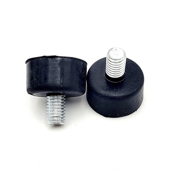 M8 25mm Round Rubber Stud Bumper Feet Screw in Vibration Dampener 8mm Bolt Glide