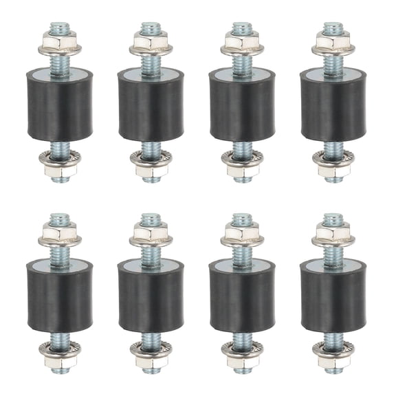 M8 25x15mm Rubber Isolator Mounts Shock Absorber Anti-Vibration Isolation Damping Mounts, 8 Pcs