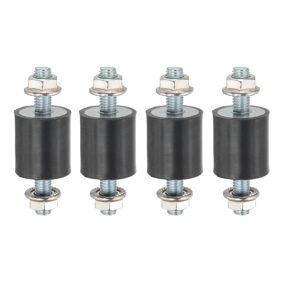 M8 25x25mm Rubber Isolator Mounts Shock Absorber Anti-Vibration Isolation Damping Mounts, 4 Pcs