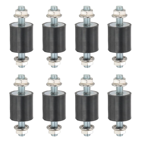 M8 25x25mm Rubber Isolator Mounts Shock Absorber Anti-Vibration Isolation Damping Mounts, 8 Pcs