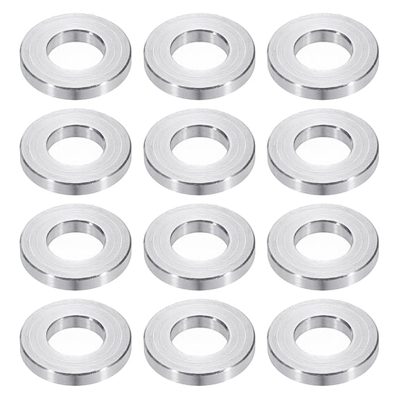 M8 Aluminum Spacers, 12 Pcs Metal Spacers Aluminum 8.2mm ID x 16mm OD x 3mm L Aluminum Spacer Screw Standoff Round for 5/16 or M8 Screw Bolts
