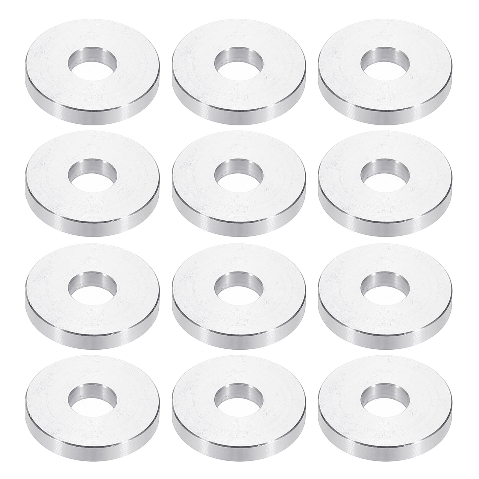 M8 Aluminum Spacers, 12 Pcs Metal Spacers Aluminum 8.5mm ID x 25mm OD x 4mm L Aluminum Spacer Screw Standoff Round for 5/16 or M8 Screw Bolts