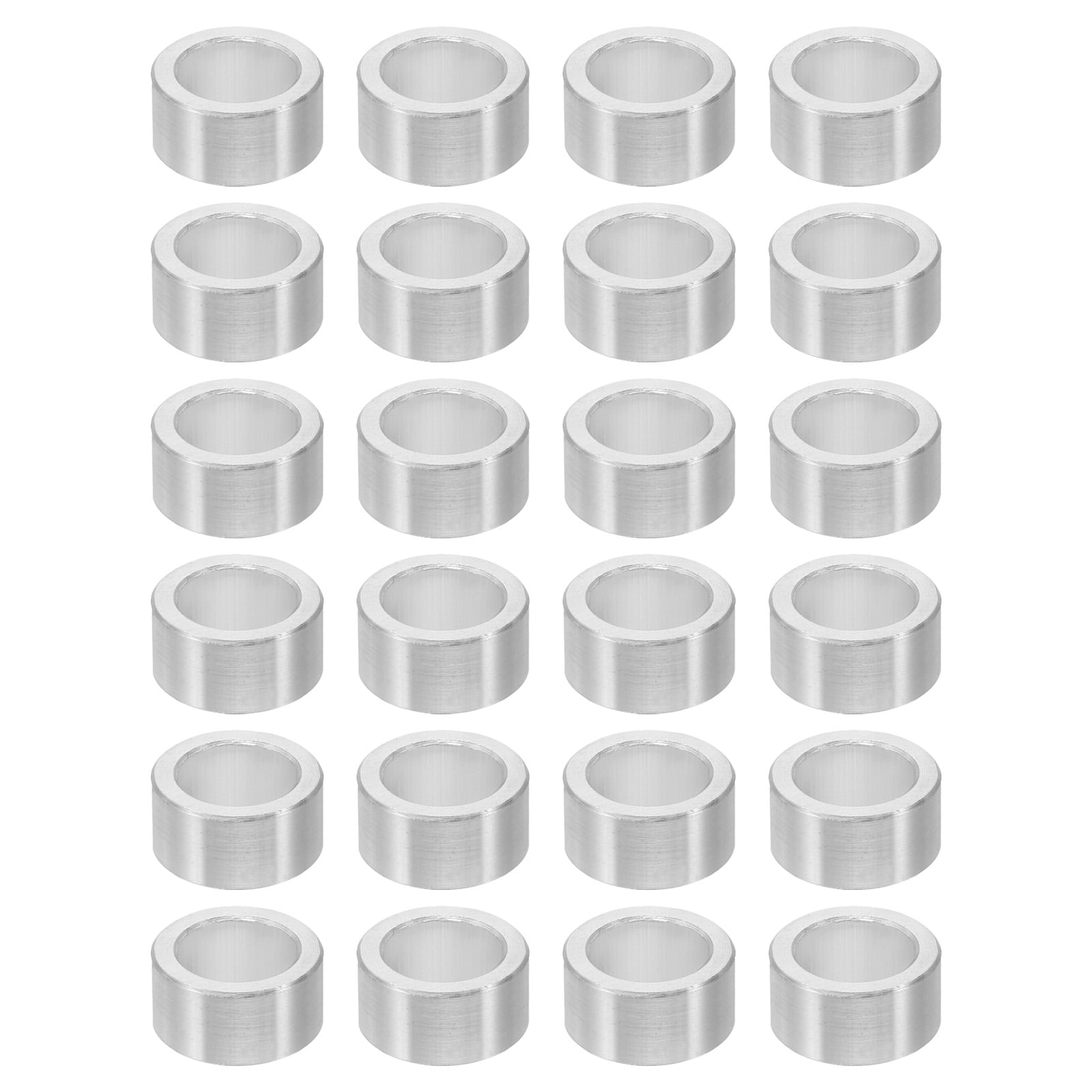M8 Aluminum Spacers, 24 Pcs Metal Spacers Aluminum 8.2mm ID x 12mm OD x 6mm L Aluminum Spacer Screw Standoff Round for 5/16 or M8 Screw Bolts