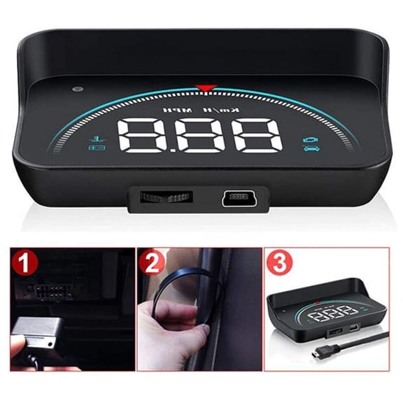 M8 Car HUD Head Up Display OBD2 EOBD Overspeed Warning System Projector Windshield Auto Electronic Voltage Alarm