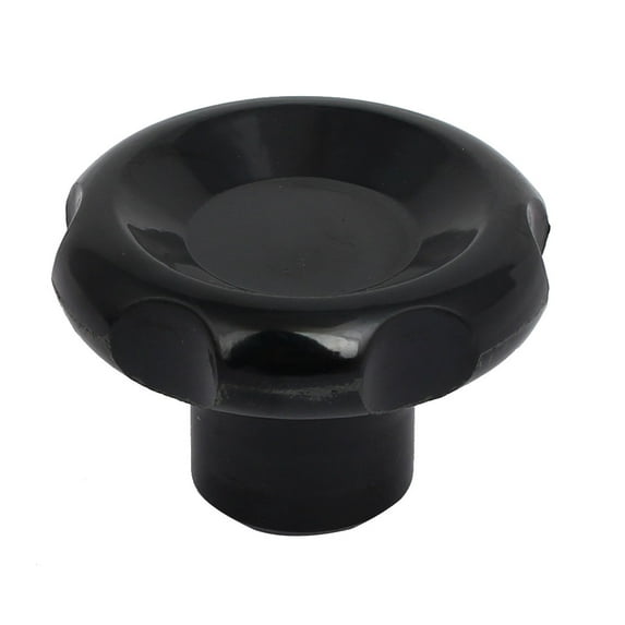 M8 Female Thread 50mm Dia Plastic Head Screw On Type Clamping Knob Grip Black