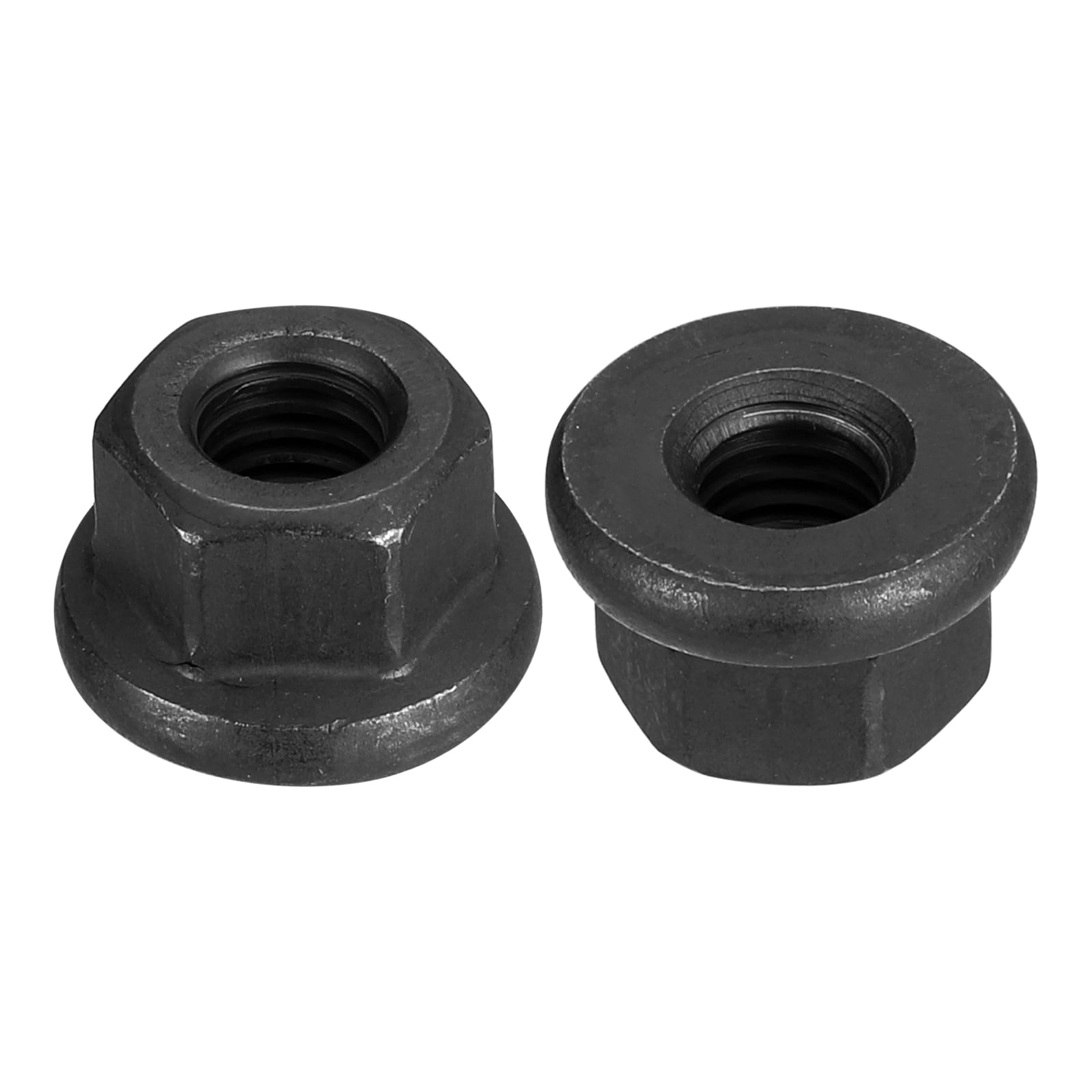 M8 Flange Hex Nuts, 2 Pack Grade 12.9 Carbon Steel Black Oxide Finished