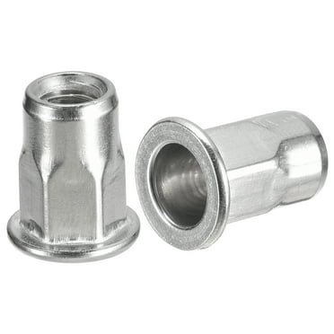 Uxcell M5 Half Hex Rivet Nuts - 60pcs 304 Stainless Steel Threaded Insert Nuts
