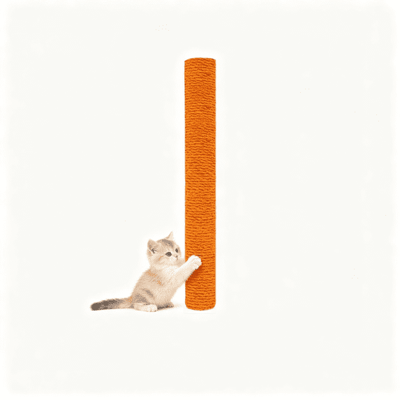 M8 Screw Cat Scratching Post Replacement Pole, Natural Sisal Wrapped Abrasion Resistant Column, DIY Repair Accessory for Indoor Cat Furniture and Kitten Tower